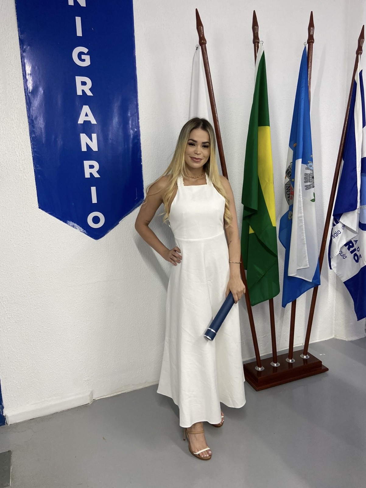 Patricia Alves na formatura de Biomedicina pela Unigranrio