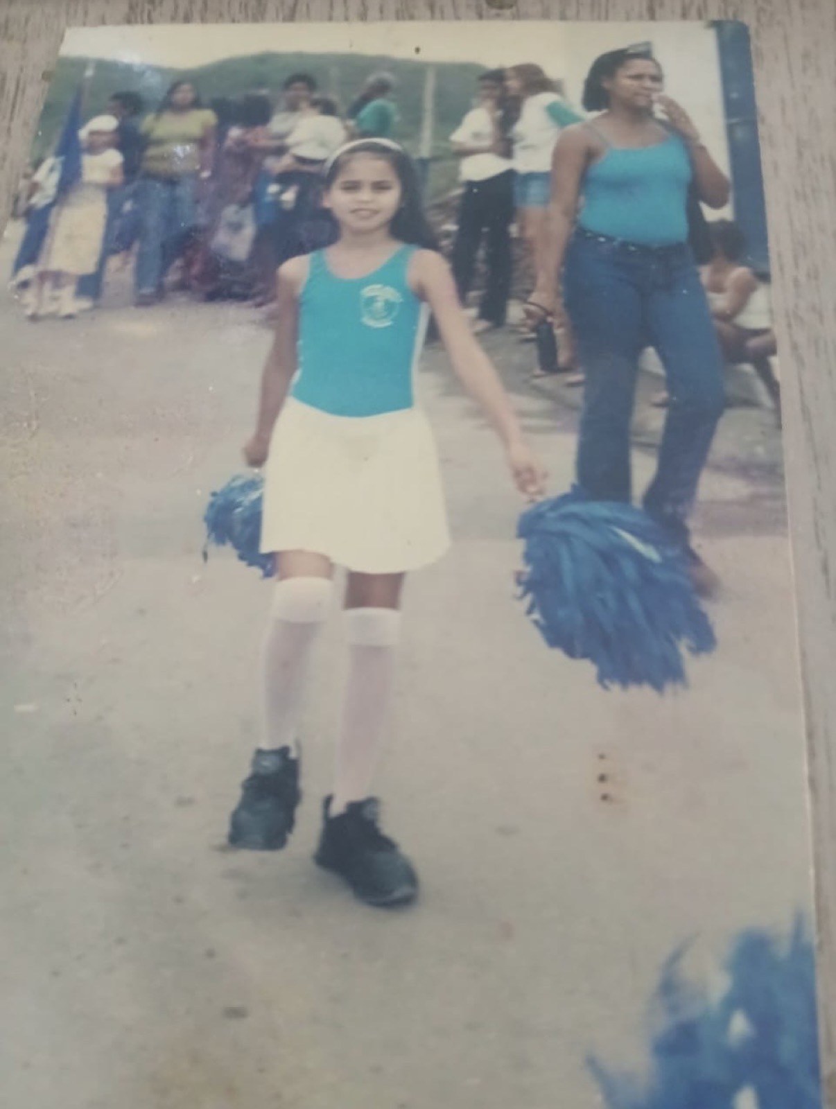 Patricia Alves, criança, em desfile de 7 de setembro